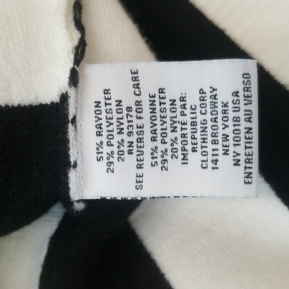 Magaschoni Black and White Striped Sweater - Picture 8 of 9